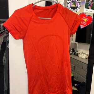 Women's Orange Athletic Top